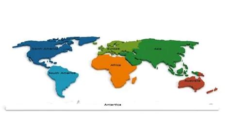 World map continents ~ 3D Model ~ Download #91001872 | Pond5