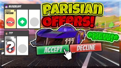 What People OFFER For The *PARISIAN EXP-1*??... (Roblox Jailbreak ...