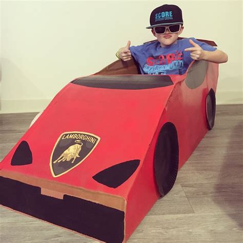 Cardboard box Lamborghini | Cardboard car, Cardboard box car, Lamborghini