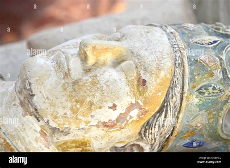 Detail of the 800 year old tomb of King Henry II of England at ...