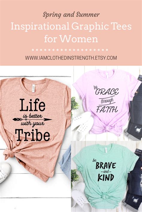 Inspirational graphic tees for women. These tshirts with encouraging ...