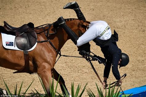 Australian equestrian rider Scott Keach suffer spectacular fail in ...