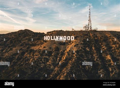 View From Hollywood Sign At Night