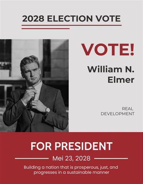 President Candidate Election Vote Flyer Template - Venngage