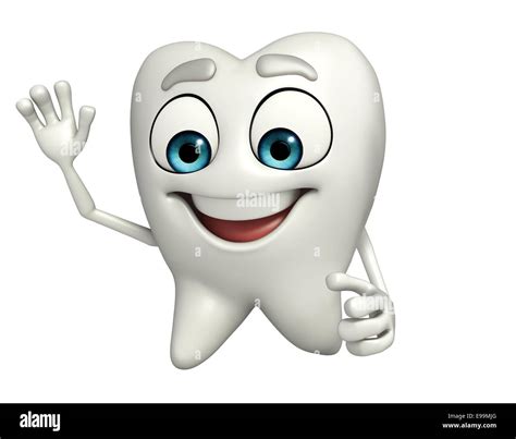 Cartoon character of teeth is running Stock Photo - Alamy