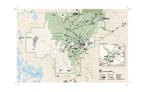 Guadalupe Mountains National Park Official Park Map - Guadalupe Mountains National Park • mappery