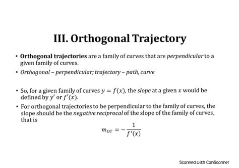 SOLUTION: Orthogonal trajectory example application of first order ...