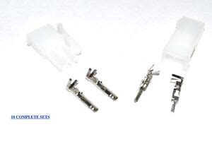 MOLEX MINI-FIT JR SERIES 2 PIN CONNECTOR SET. PACKAGE OF 10 COMPLETE ...