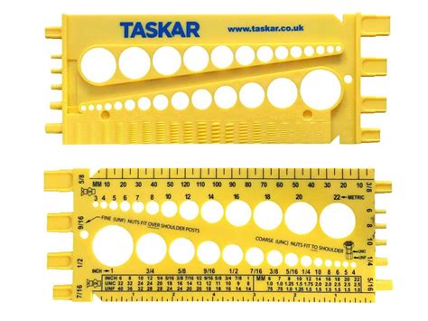 Taskar Messlehre für Muttern, Bolzen & Schrauben + Gewindegang | eBay