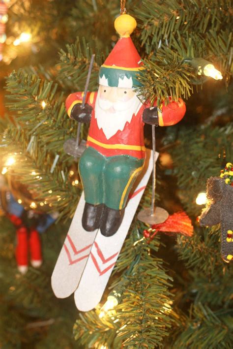 Skiing Santa Christmas Tree Ornaments, Skiing, Our Wedding, Santa, Decorations, Novelty ...