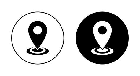 Address, map location icon vector isolated on circle background ...