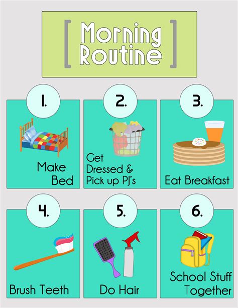 How To Make A Morning Routine Chart Using Ms Word Fre - vrogue.co
