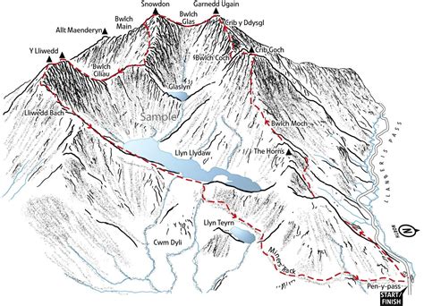 Snowdon Mountain Railway Map