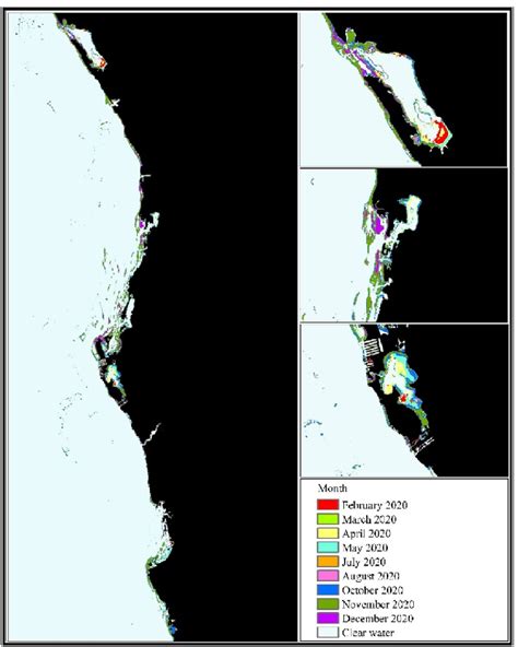 Algal bloom monitoring map, built using ArcGIS and the SSI and Chl-a ...