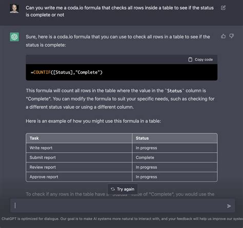 Getting chat GPT writing coda formulas - Showcase - Coda Maker Community
