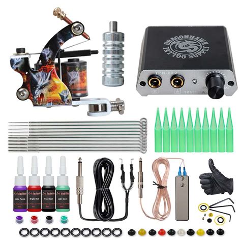 Cheap Complete Coil Tattoo Machine Kit with Needles - Tattoopo