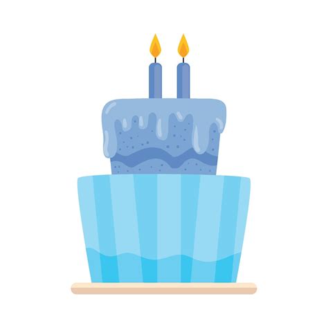 blue birthday cake 16763594 Vector Art at Vecteezy