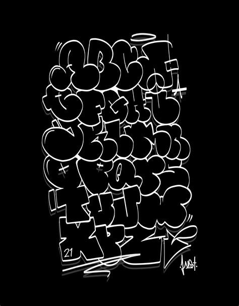 Graffiti Alphabet Throw Up Letters