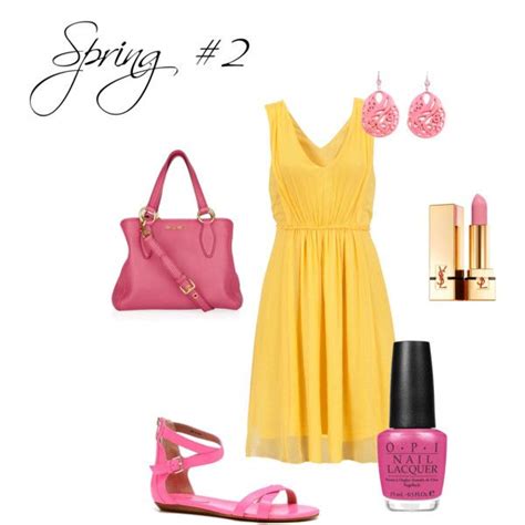 Yellow & Pink, created by amartin014.polyvo... | Clothes design, Cute spring outfits, Clothes