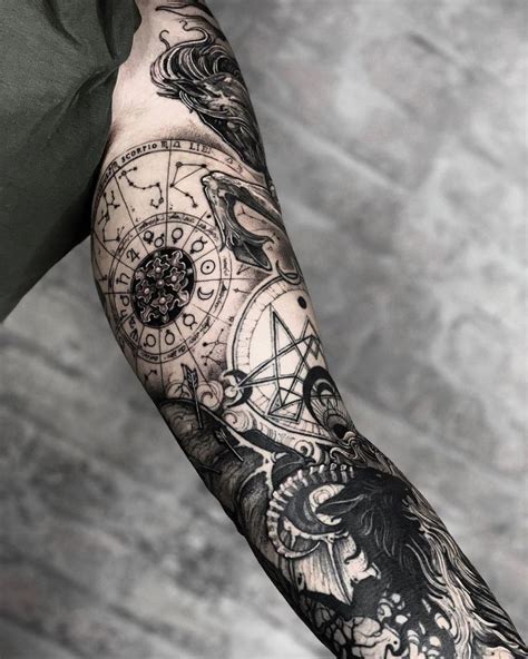 Chimera and Bellerophon Sleeve | Sleeve tattoos, Arm tattoos for guys ...