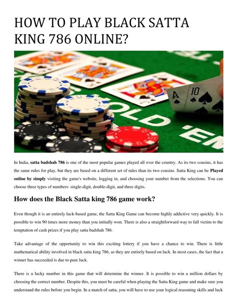 PPT - HOW TO PLAY BLACK SATTA KING 786 ONLINE PowerPoint Presentation, free download - ID:11739818