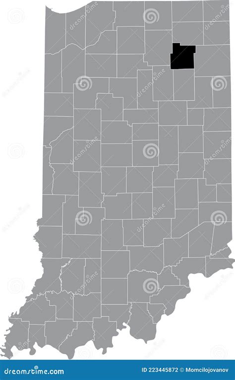 Location Map of the Whitley County of Indiana, USA Stock Vector - Illustration of federal, coat ...