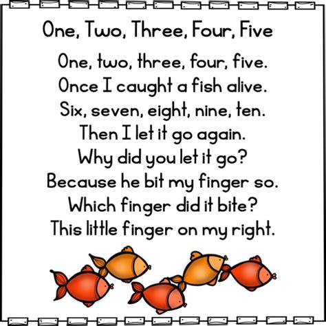 Pocket Chart Poem One, Two, Three, Four, Five Nursery Rhyme | Made By Teachers