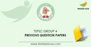 TSPSC Group 4 Previous Question Papers PDF Download