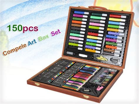 150pc Students Art Stationery Set with Wood Case @ Crazy Sales - We have the best daily deals ...