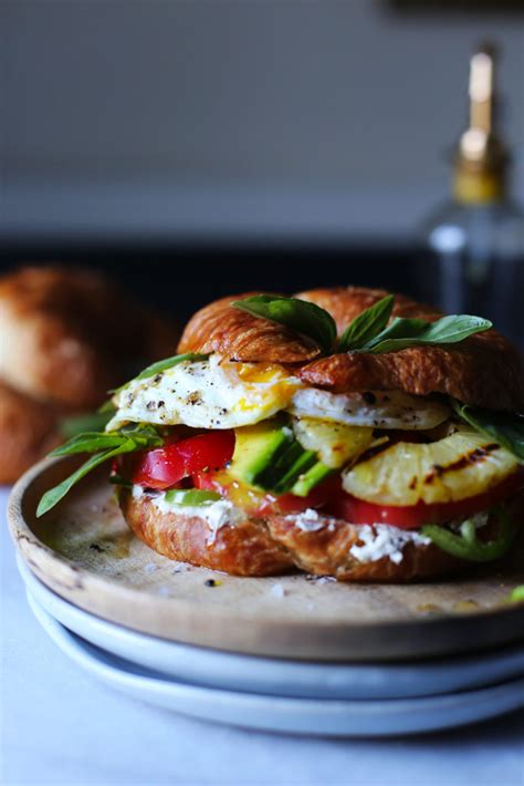 Croissant and Fried Egg Sandwich