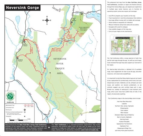 Neversink Gorge, NY Map by New York-New Jersey Trail Conference ...