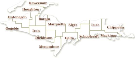 Counties of the Upper Peninsula - links to each county and outdoor ...