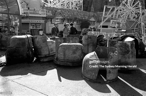 A TV crew film the devastation after the Ghost Train fire at Luna... News Photo - Getty Images