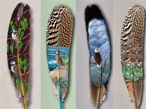 Birding For Pleasure: Bird Feather Paintings