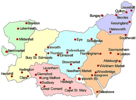 Map Of Suffolk County England