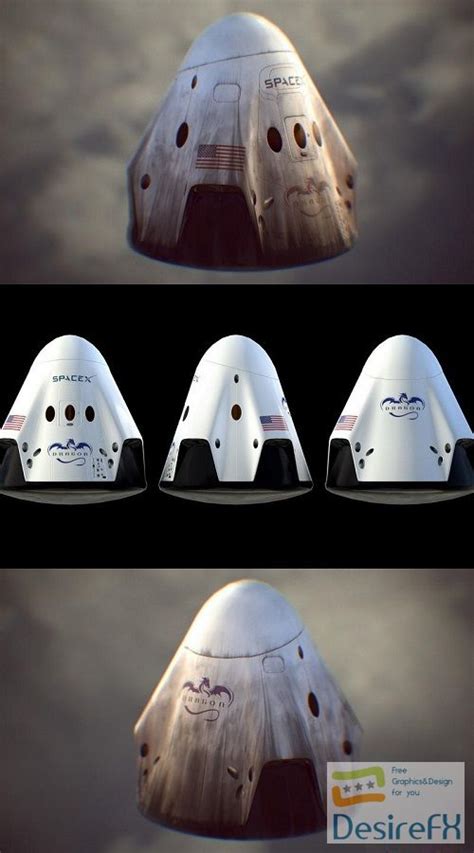 Download SpaceX Dragon-2 Ship 3D Model - DesireFX.COM