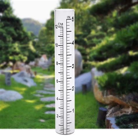 2Pcs Clear Capacity Glass Rain Gauge Replacement Tube Outdoor Garden Yard Home Tools UHJSD-in ...