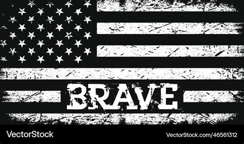 Brave - usa flag Royalty Free Vector Image - VectorStock