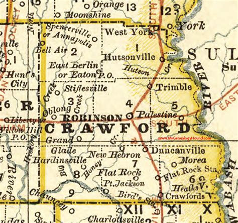 Crawford County, Illinois 1881 Map, Robinson