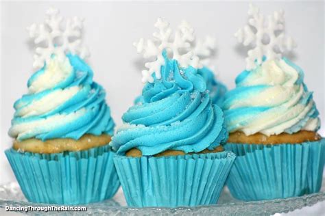 Frozen Cupcakes That Elsa Would Love - Dancing Through the Rain