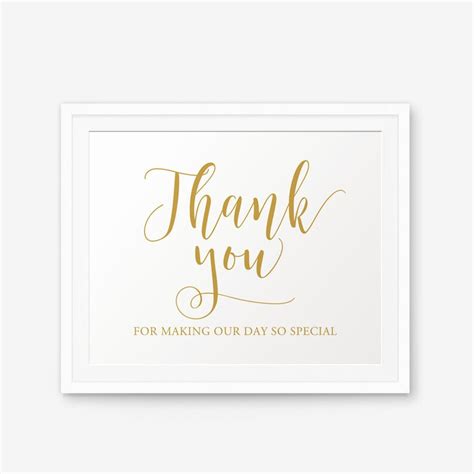 Thank You Wedding Sign Printable Wedding Sign Wedding | Etsy