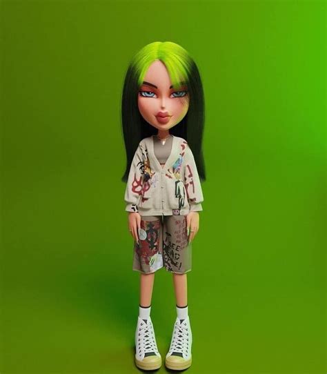 Billie Eilish, Black Bratz Doll, Bratz Doll Outfits, Doll Drawing ...