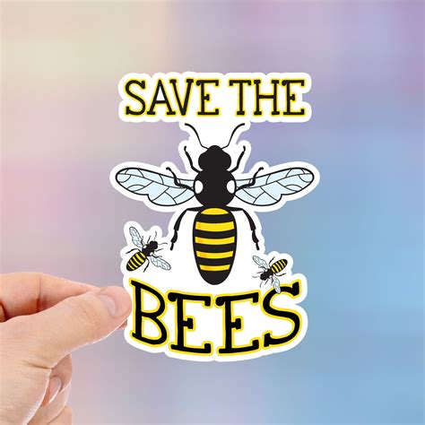 Save the Bees Sticker Honey Bees Stickers Bees Decals for | Etsy