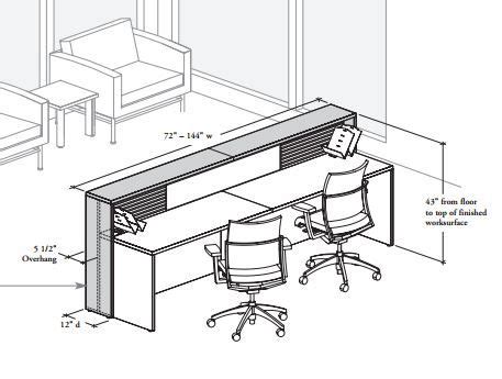 Reception Desk | Reception desk size, Reception desk dimensions ...