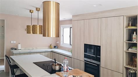 Beige and White Modern Kitchen with Gold Details