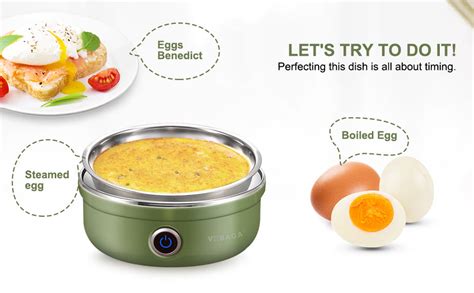 Electric Egg Cooker Rapid Egg Boiler with Auto Shut Off for Soft Stain ...