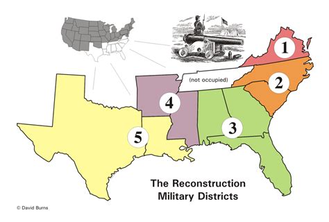 Reconstruction Military Districts Map