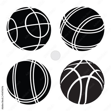 Vecteur Stock Bocce Ball Set Icon - Petanque Vector | Adobe Stock