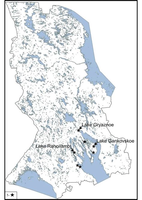 Locations of study objects: A-Location of the Republic of Karelia ...