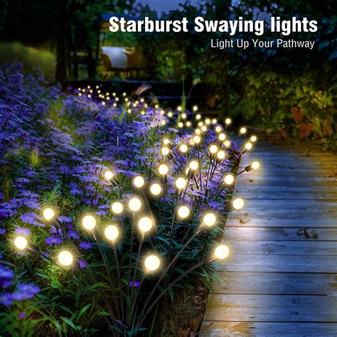 12/10LED Solar Firefly Lights Outdoor Solar Lights Waterproof LED Solar Landscape Lighting for ...